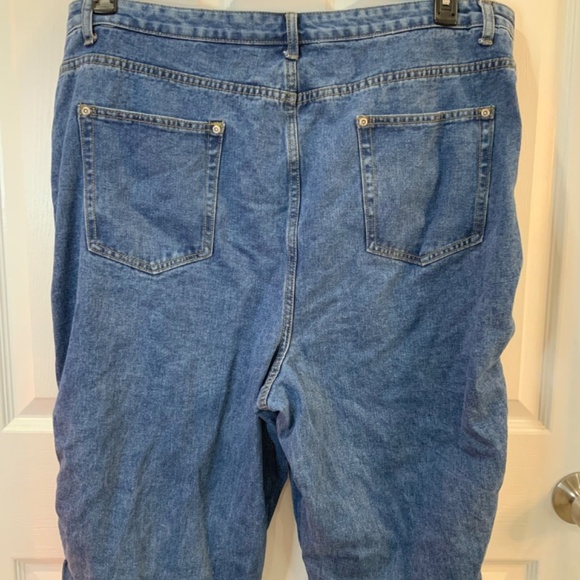 BOOHOO BLUE LACE UP JEANS PLUS SIZE 18 - Picture 5 of 6